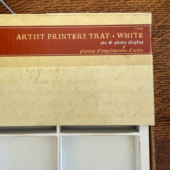 7Gypsies Antique Artist Printer's Tray, White - Picture 2 of 16